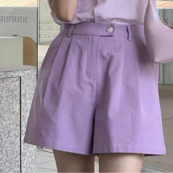 Pink pleated shorts - Picture 7 of 7